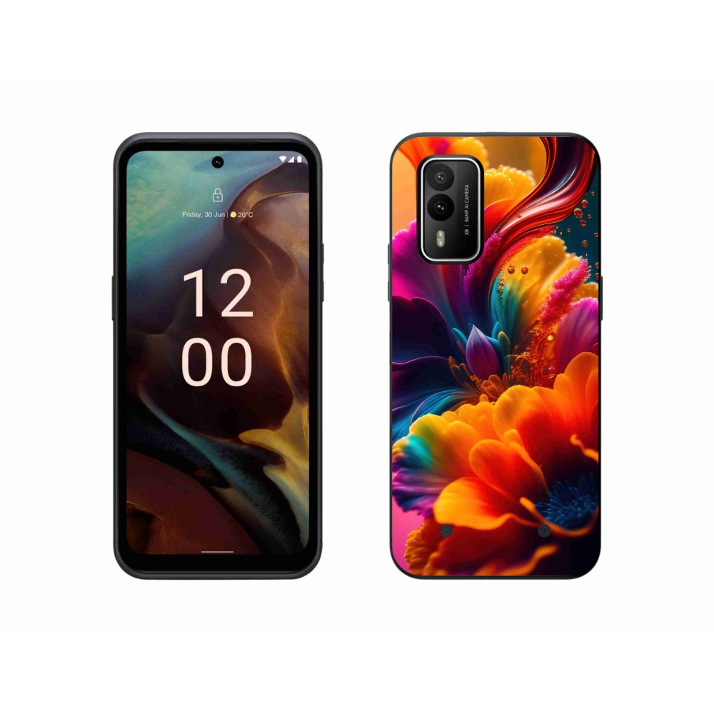 Gelový kryt mmCase na Nokia XR21 - abstraktní motiv 2