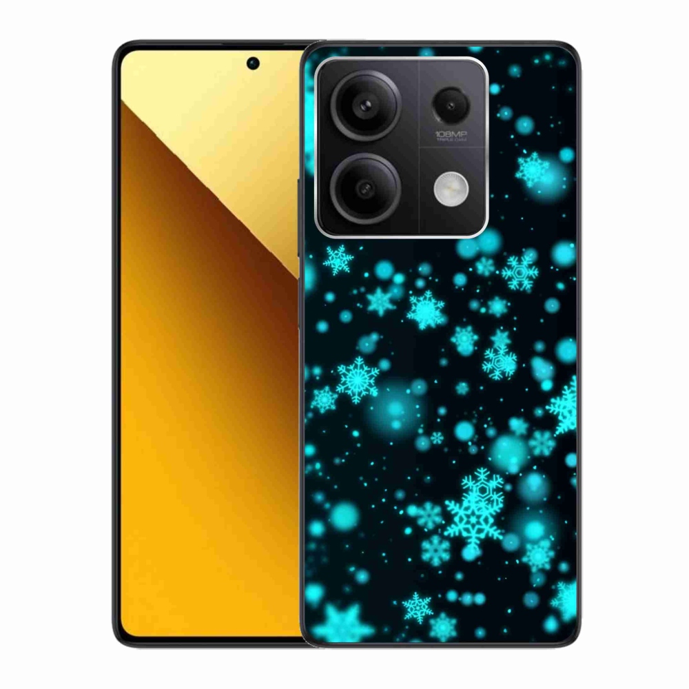 Gelový kryt mmCase na Xiaomi Redmi Note 13 5G - sněhové vločky 1