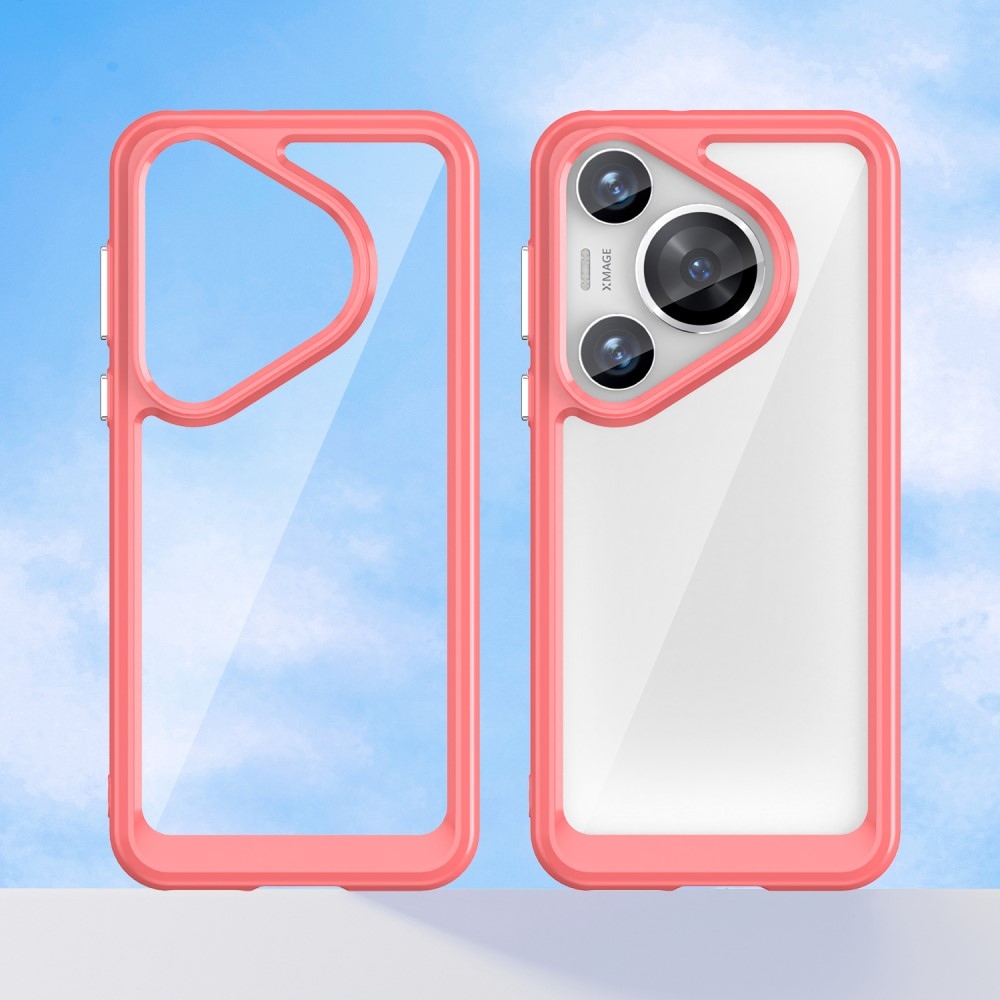 Gelový obal s pevnými zády na Huawei Pura 70 Pro - červený