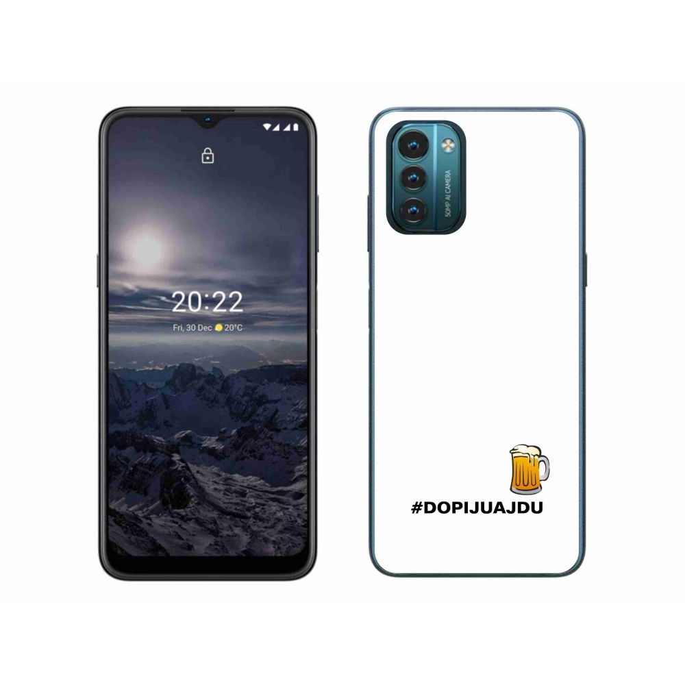 Gelový kryt mmCase na Nokia G11/G21 - pivní motiv 1 bílé pozadí