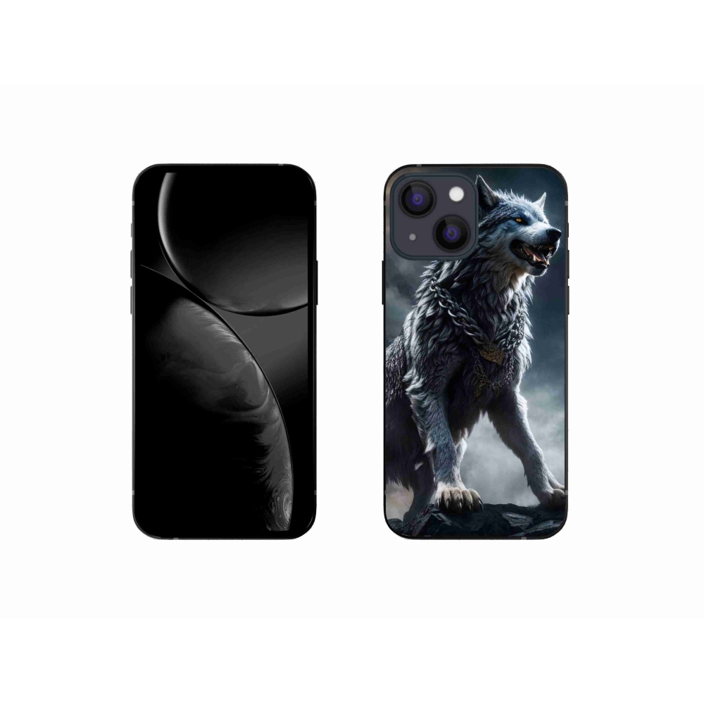 Gelový kryt mmCase na iPhone 13 mini - vlk 1