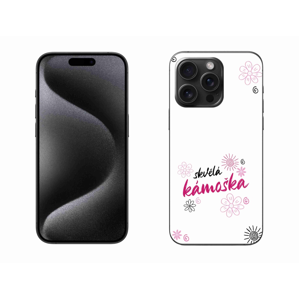 Gelový kryt mmCase na iPhone 15 Pro Max - skvělá kámoška bílé pozadí