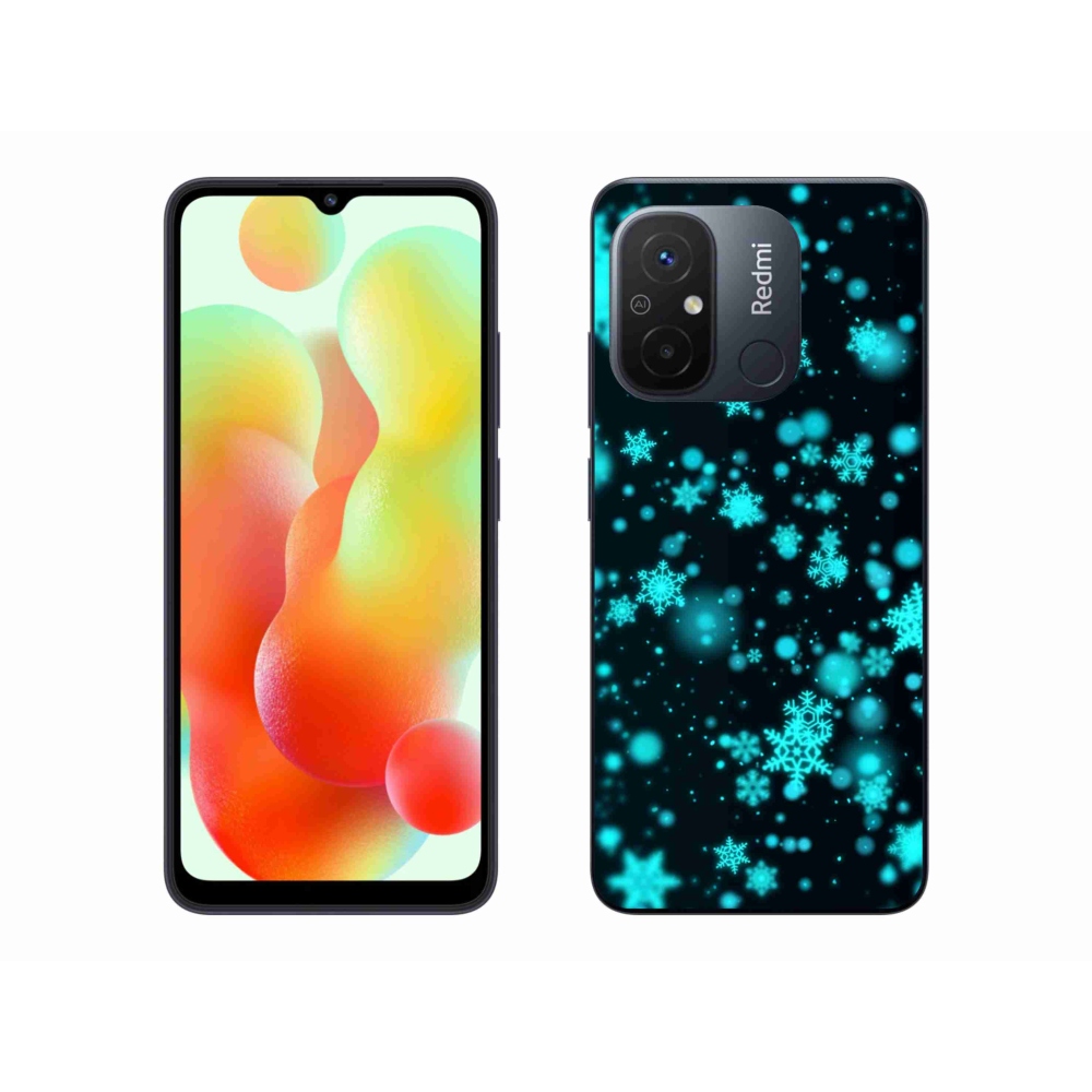 Gelový kryt mmCase na Xiaomi Redmi 12C - sněhové vločky 1