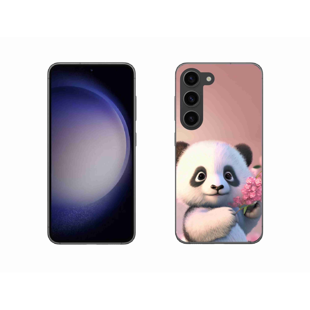 Gelový kryt mmCase na Samsung Galaxy S23 5G - roztomilá panda