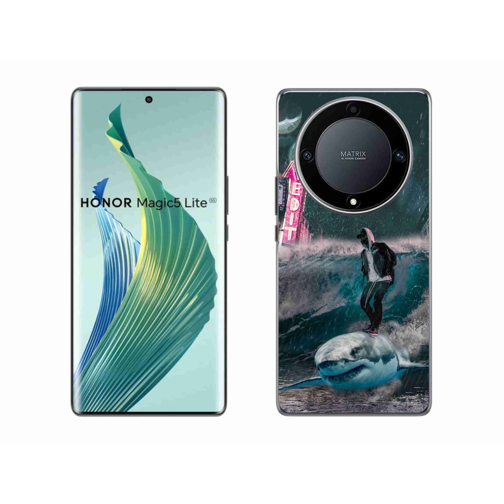 Gelový kryt mmCase na Honor Magic 5 Lite 5G - žralok
