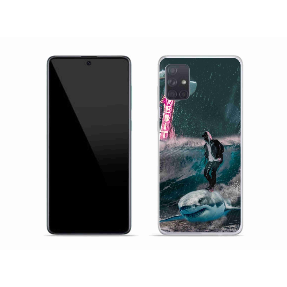 Gelový kryt mmCase na Samsung Galaxy A51 - žralok