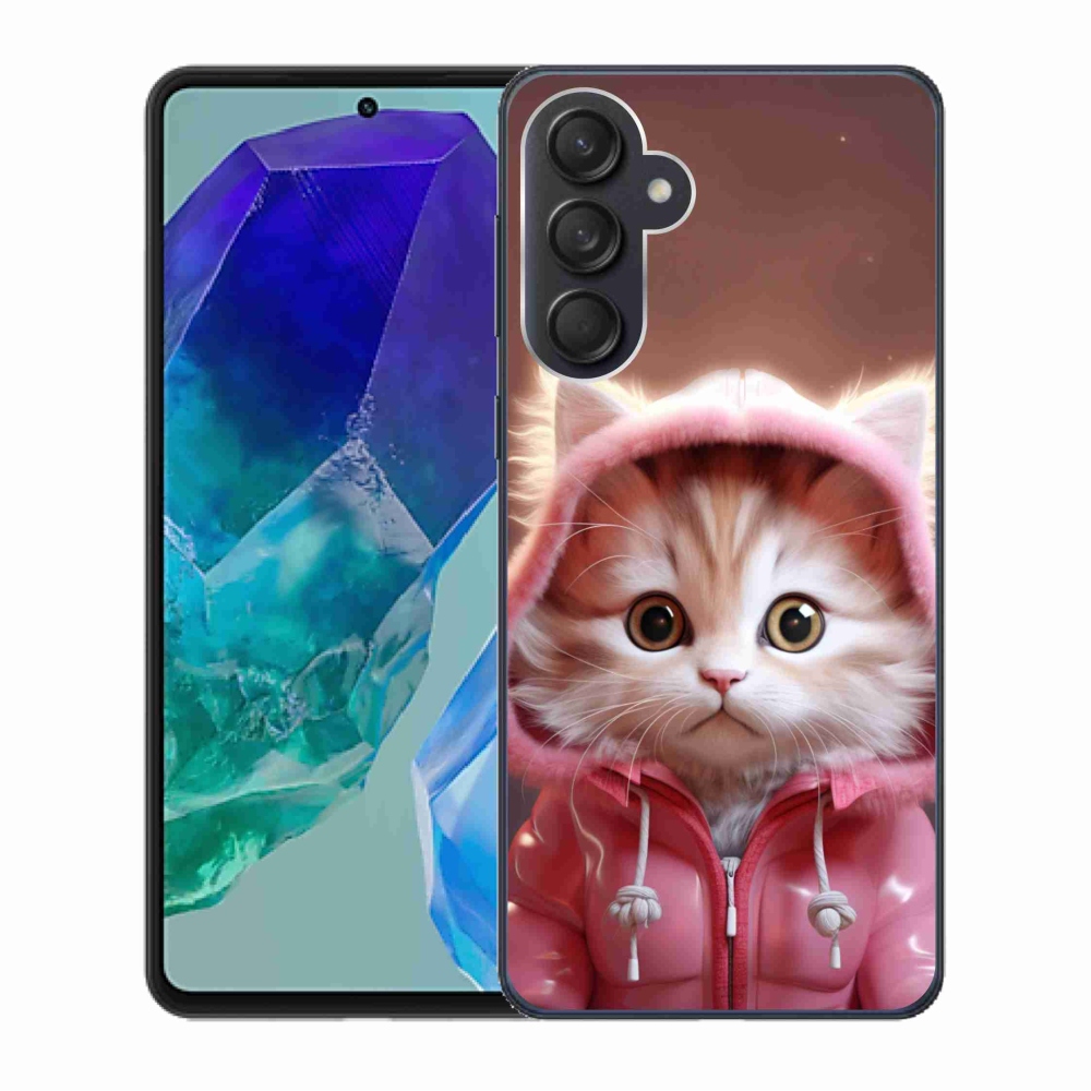 Gelový kryt mmCase na Samsung Galaxy M55 5G - roztomilé kotě 3