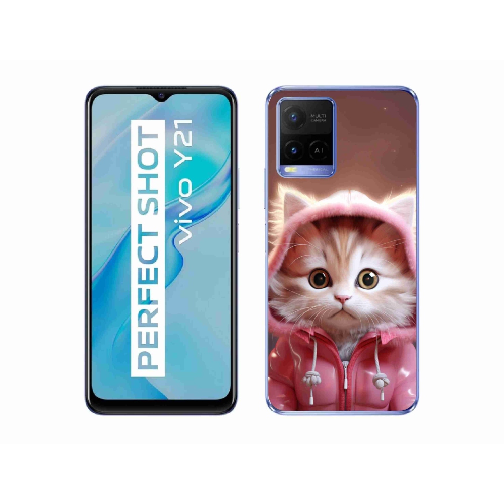 Gelový kryt mmCase na Vivo Y21/Y21s/Y33s - roztomilé kotě 3