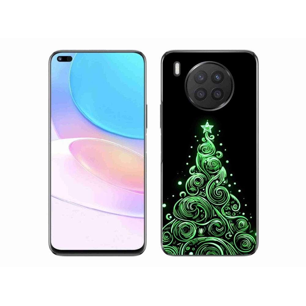 Gelový kryt mmCase na Huawei Nova 8i - neonový vánoční stromek 3