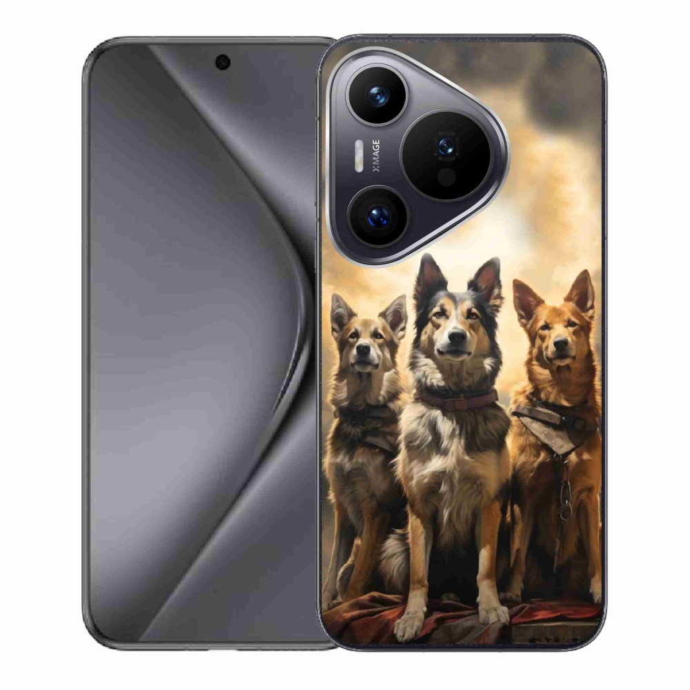 Gelový kryt mmCase na Huawei Pura 70 - tři psi