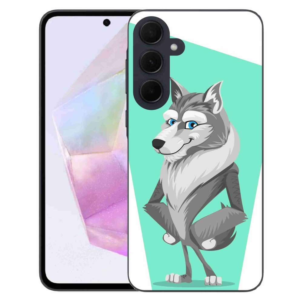 Gelový kryt mmCase na Samsung Galaxy A35 5G - kreslený vlk