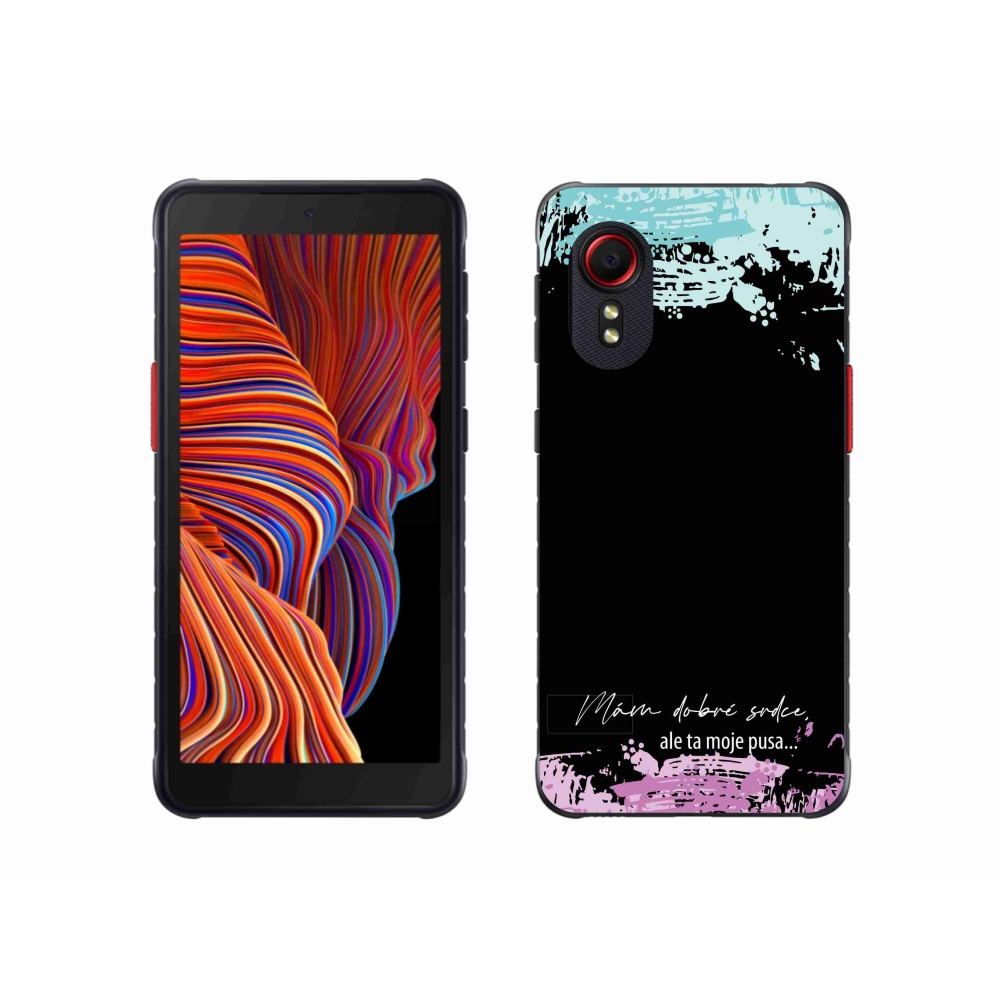 Gelový kryt mmCase na Samsung Galaxy Xcover 5 - vtipný text 3 černé pozadí