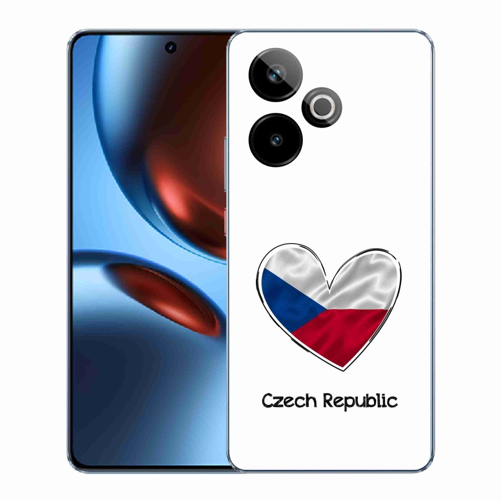 Gelový kryt mmCase na Realme GT 7 5G/GT 7T 5G - vlajka srdce bílé pozadí