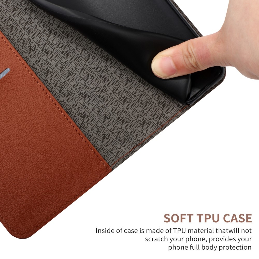 Folio knížkové pouzdro na Xiaomi Redmi A5 (173.45x79.35x8.45mm) - hnědé