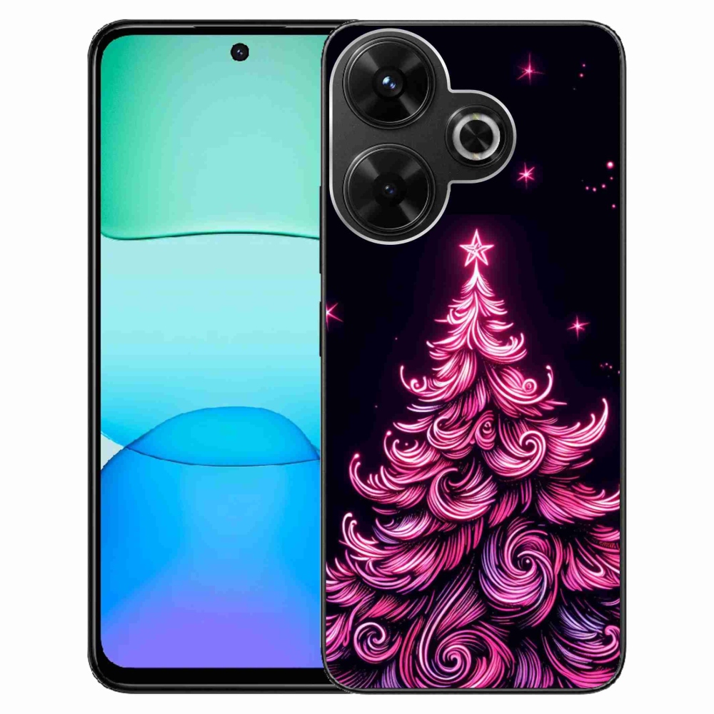 Gelový kryt mmCase na Xiaomi Redmi 13 4G/Poco M6 4G - neonový vánoční stromek 2