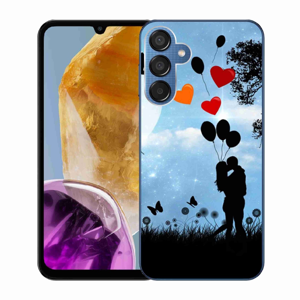 Gelový obal mmCase na Samsung Galaxy M15 5G - zamilovaný pár
