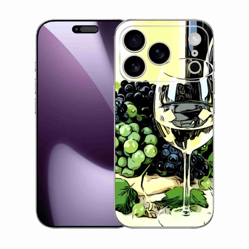 Gelový kryt mmCase na iPhone 17 Pro - sklenka vína
