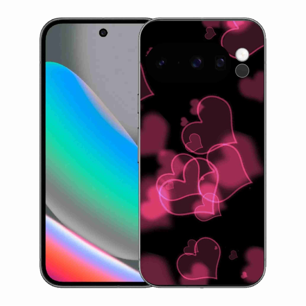 Gelový kryt mmCase na Google Pixel 10 Pro - červená srdíčka