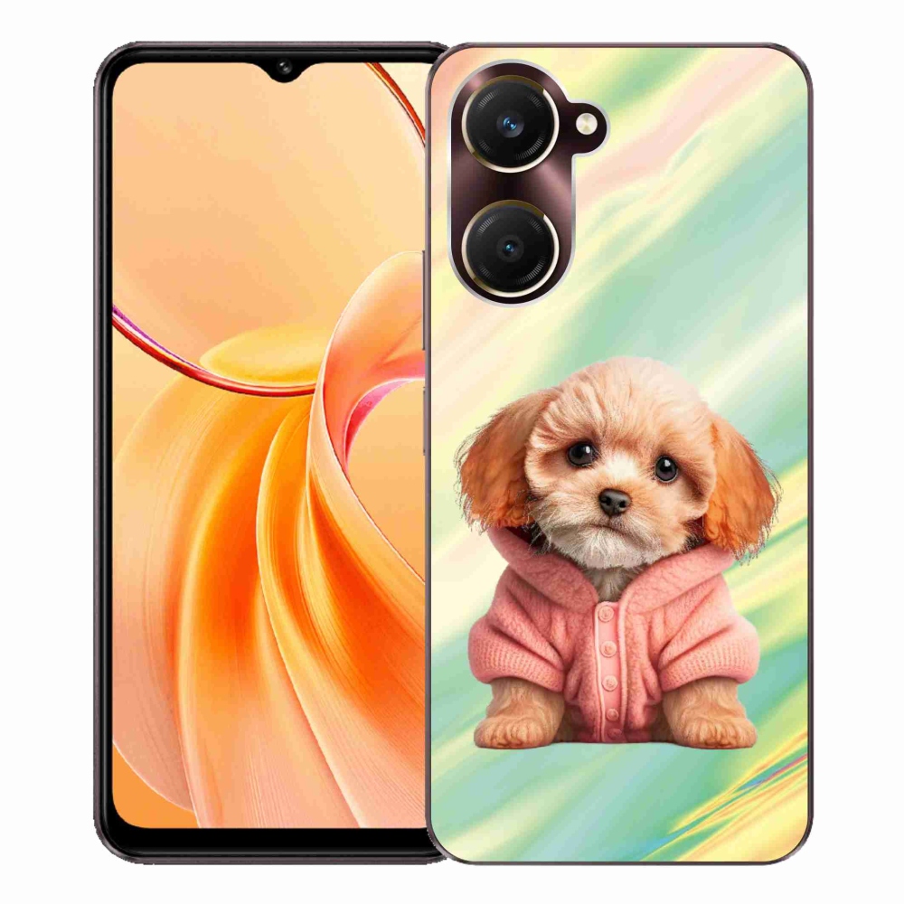 Gelový kryt mmCase na Vivo Y28s 5G - štěně ve svetru