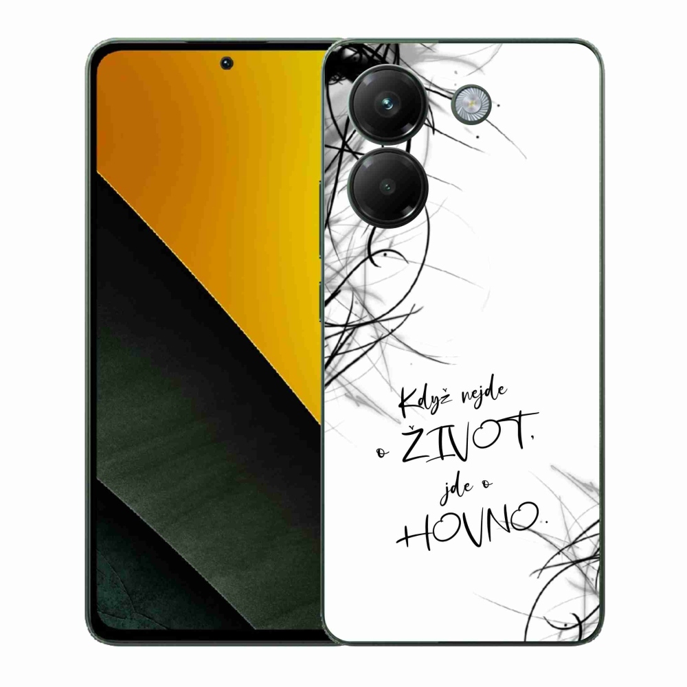 Gelový kryt mmCase na Xiaomi Poco M7 Pro 5G - vtipný text 16 bílé pozadí
