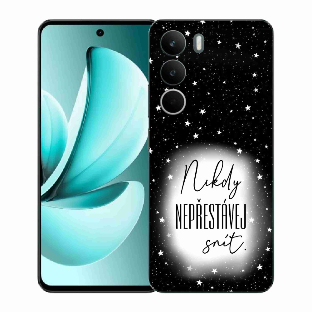 Gelový kryt mmCase na Realme C71 - citát 1 bíločerné pozadí