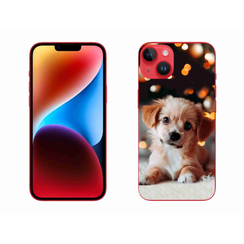 Gelový kryt mmCase na iPhone 14 Plus - štěňátko