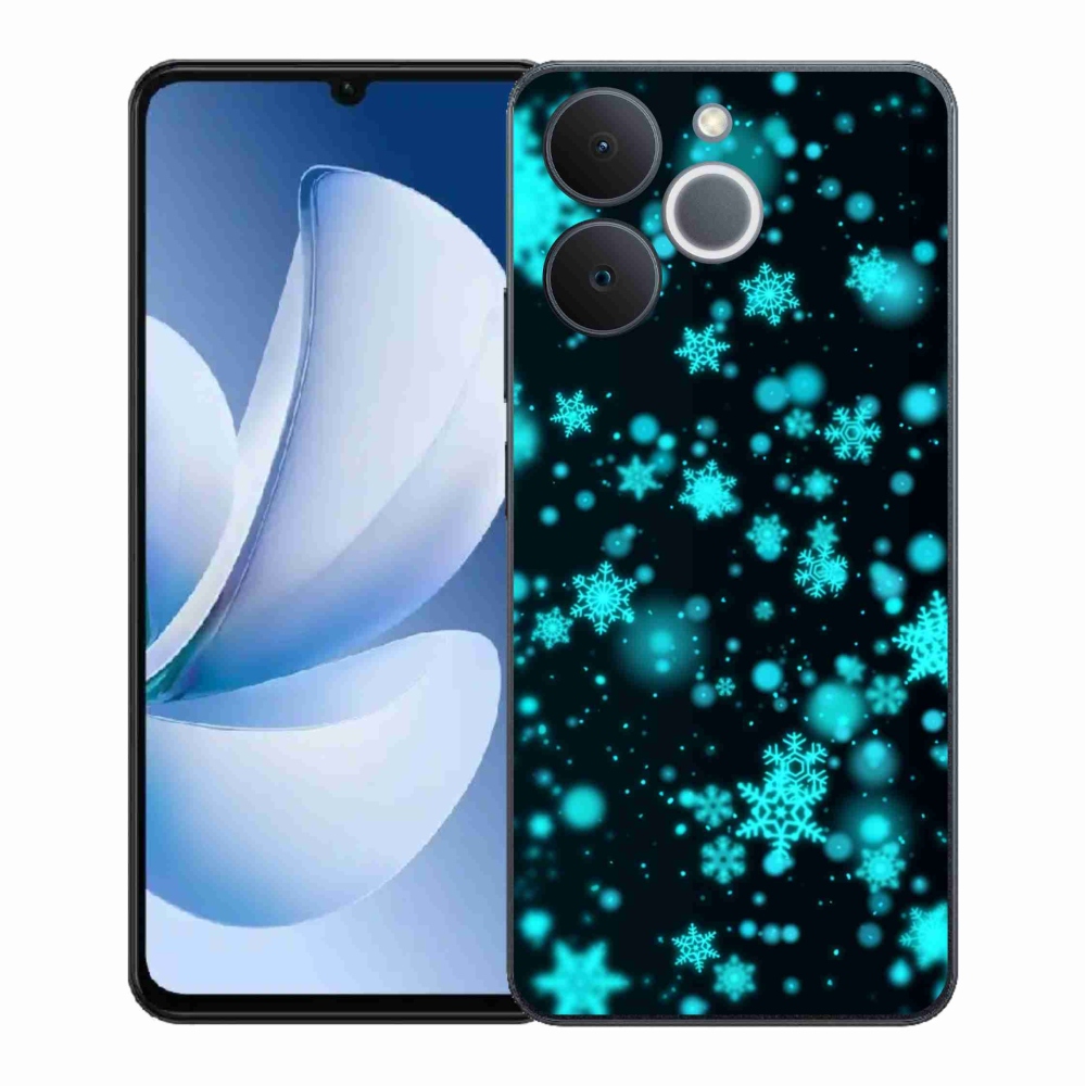 Gelový kryt mmCase na Realme Note 70T - sněhové vločky 1