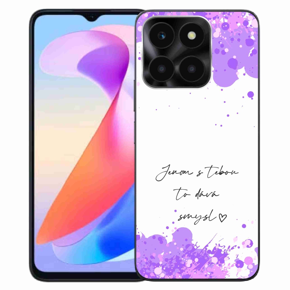Gelový kryt mmCase na Honor X6a - zamilovaný text bílé pozadí