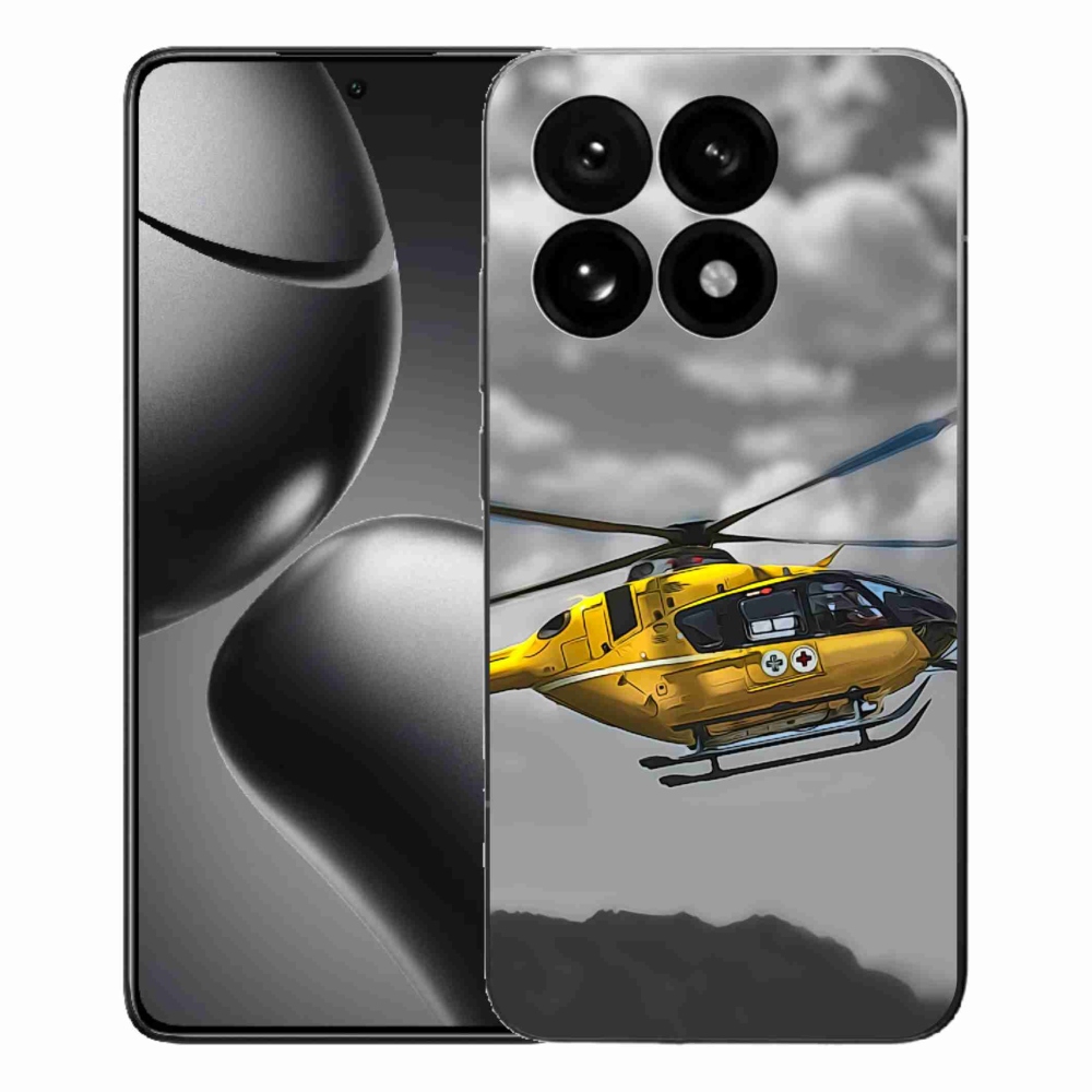 Gelový kryt mmCase na Xiaomi 15T - žlutá helikoptéra