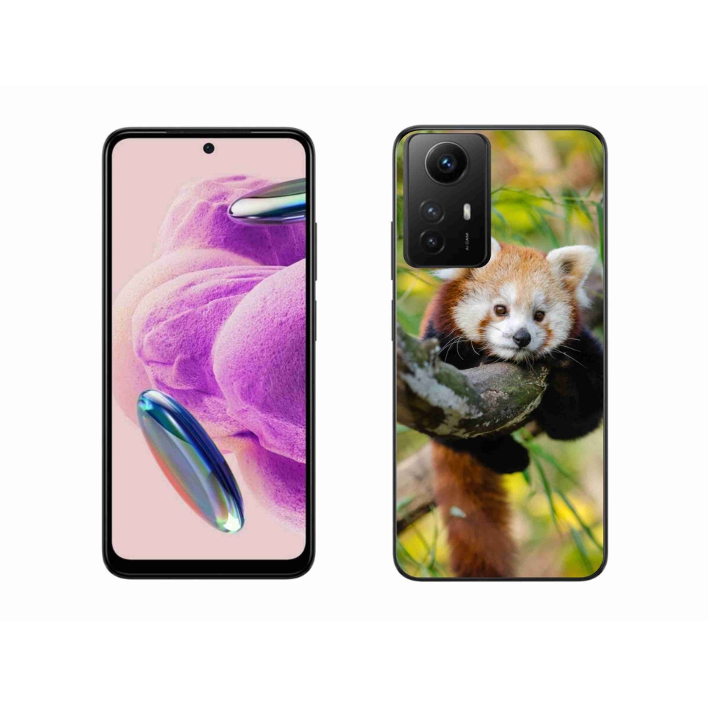 Gelový kryt mmCase na Xiaomi Redmi Note 12S - panda červená