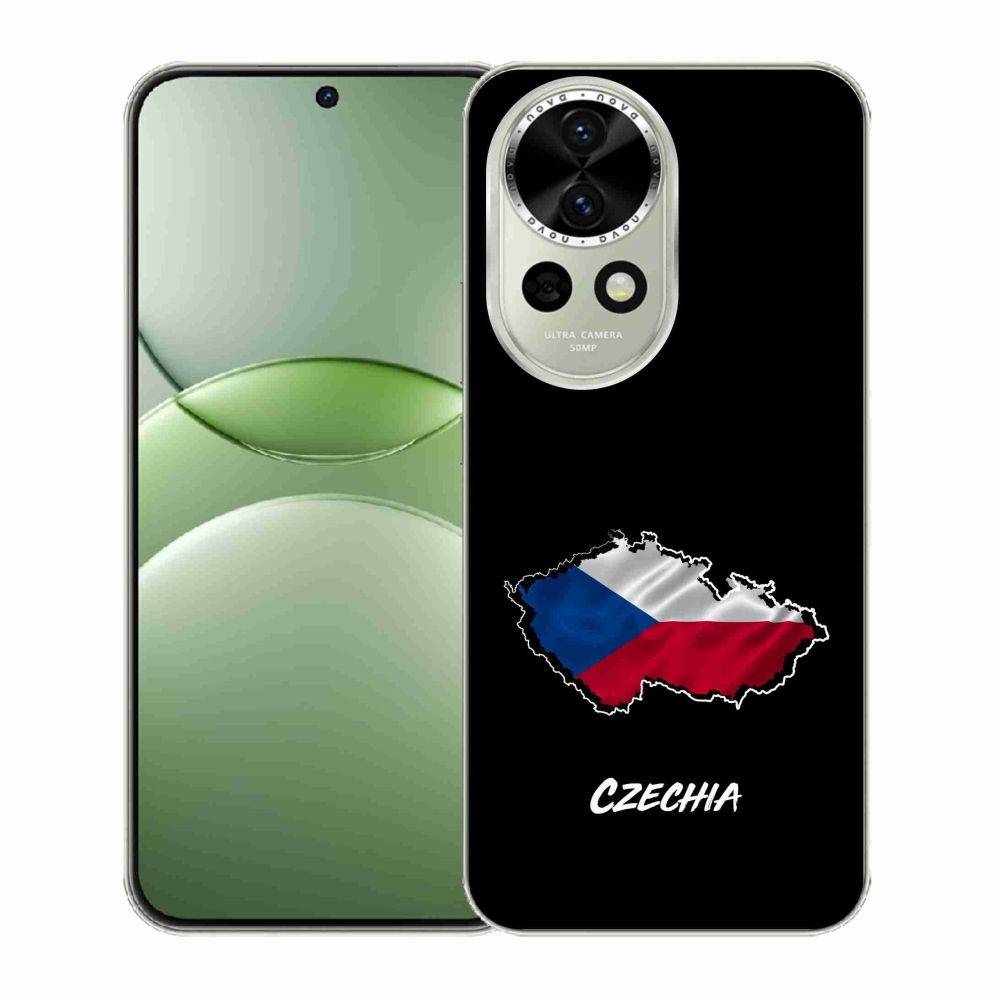 Gelový kryt mmCase na Huawei Nova 13 5G - Czechia černé pozadí