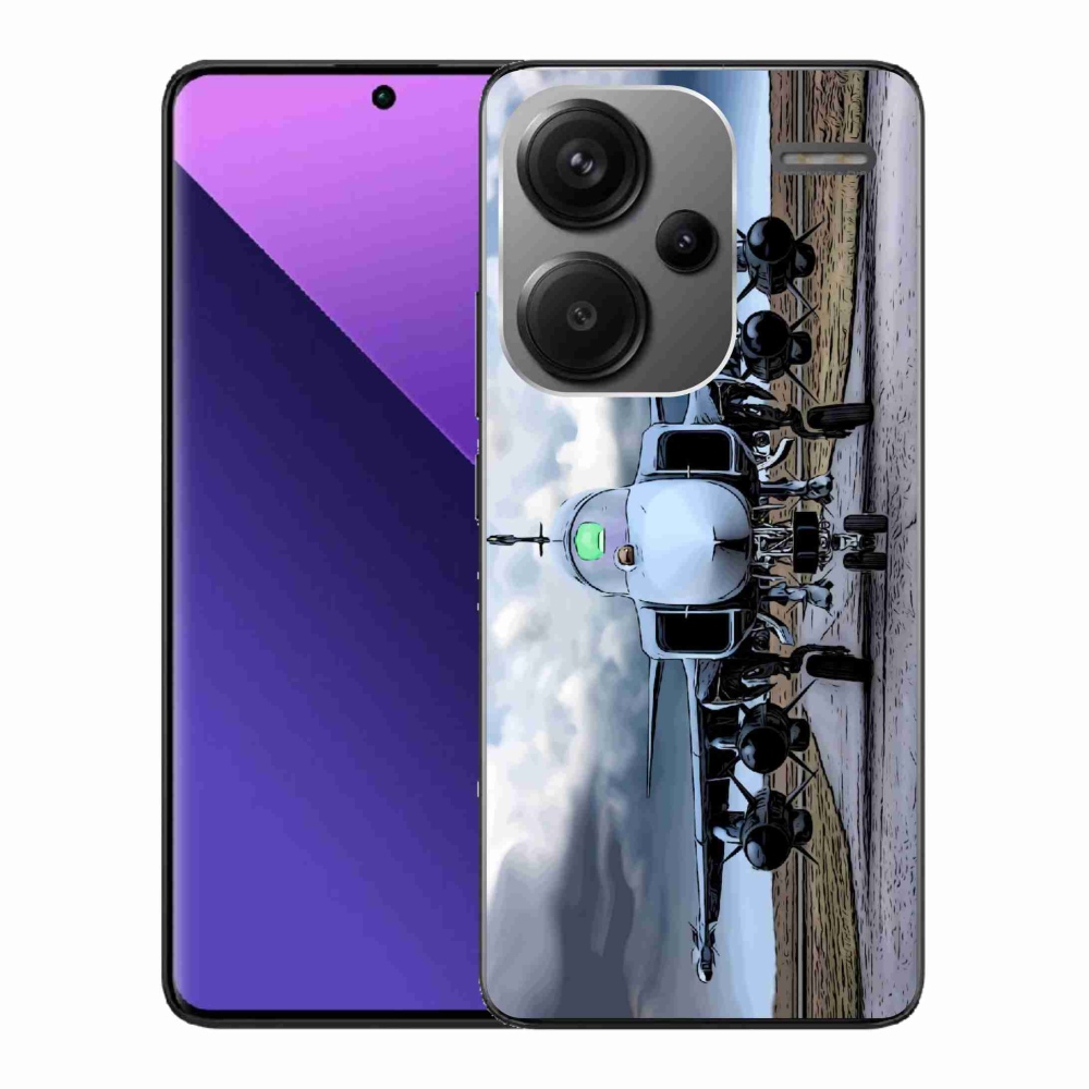 Gelový kryt mmCase na Xiaomi Redmi Note 13 Pro+ 5G - vojenské letadlo