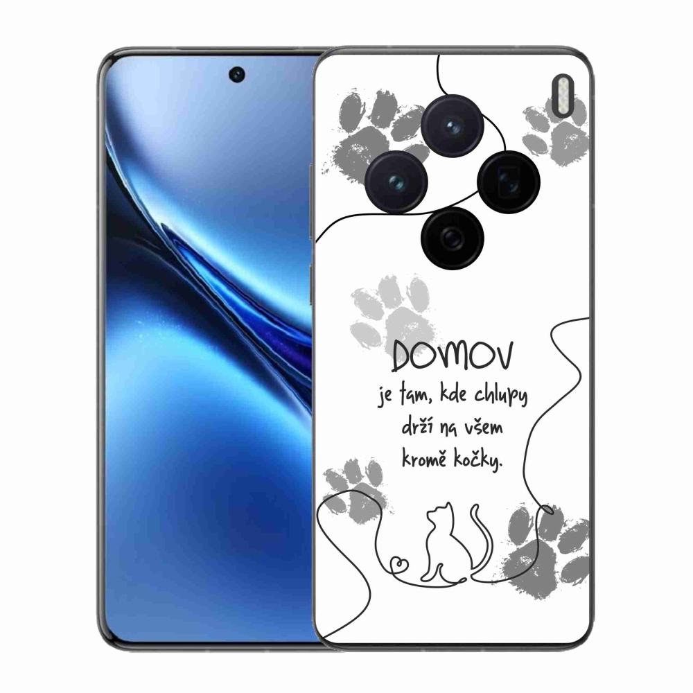 Gelový kryt mmCase na Vivo X200 5G - kočičí motiv bílé pozadí