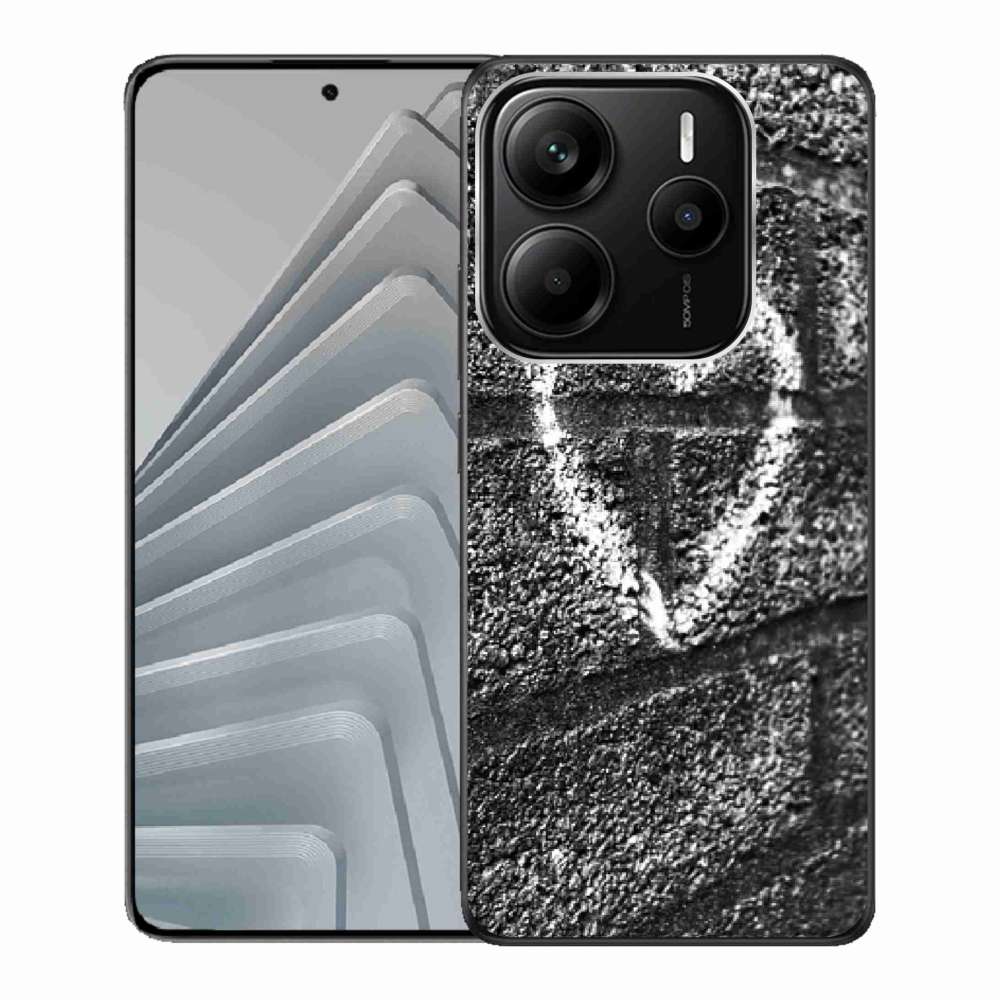Gelový kryt mmCase na Xiaomi Redmi Note 14 5G - srdce na zdi