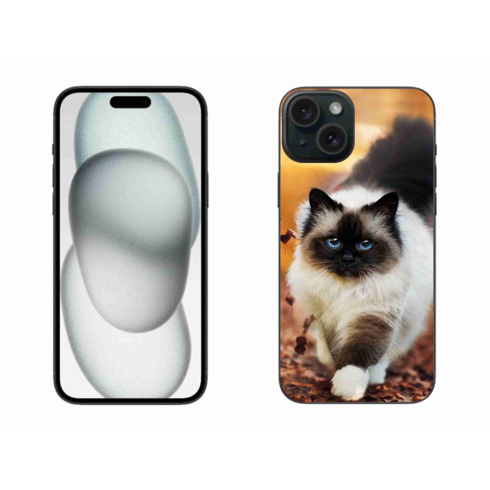 Gelový obal mmCase na iPhone 15 Plus - kočka