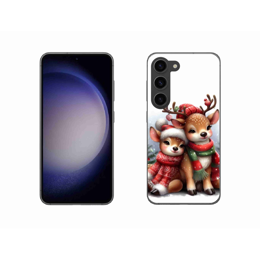 Gelový kryt mmCase na Samsung Galaxy S23 5G - vánoční sobi
