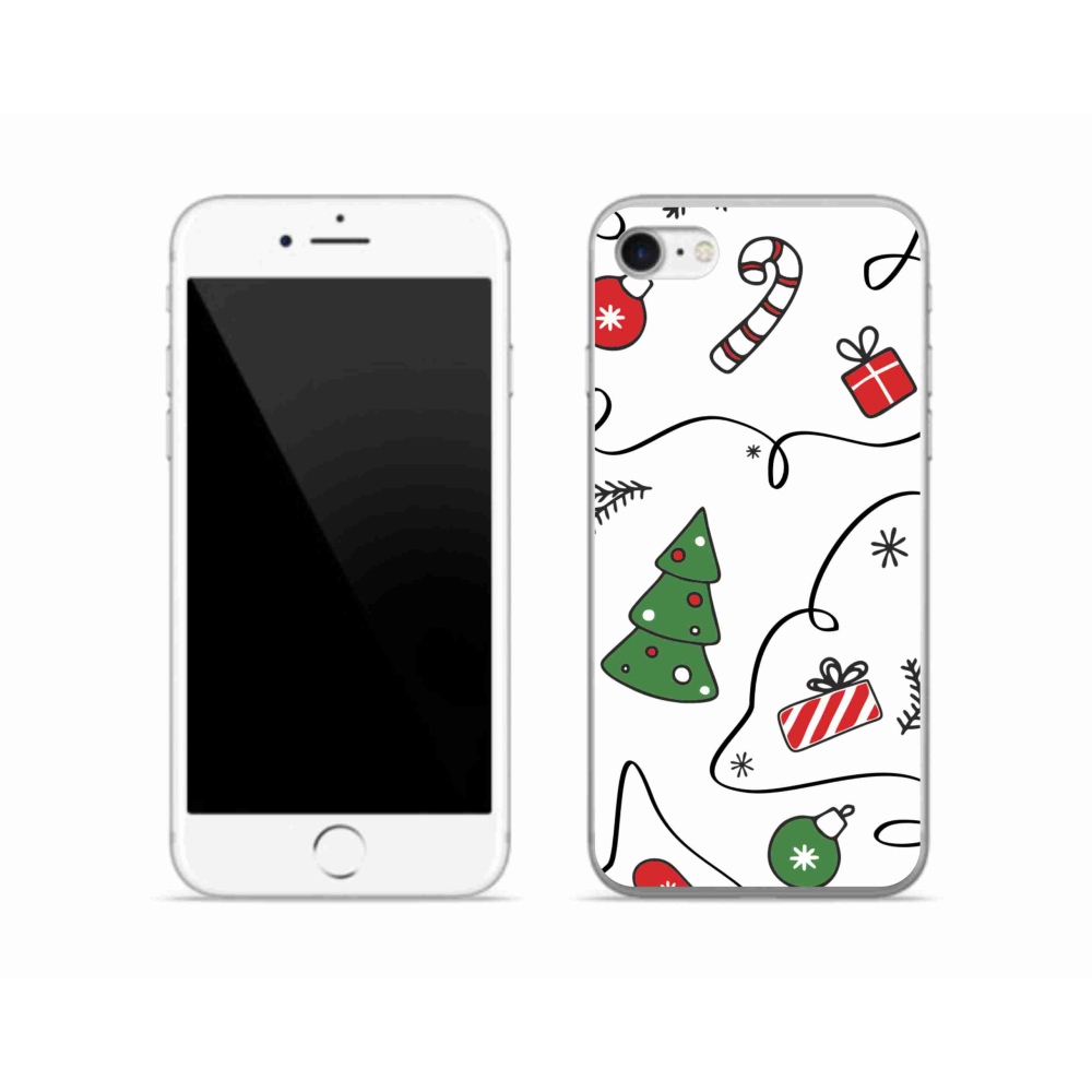 Gelový kryt mmCase na iPhone SE (2022) - vánoční motivy