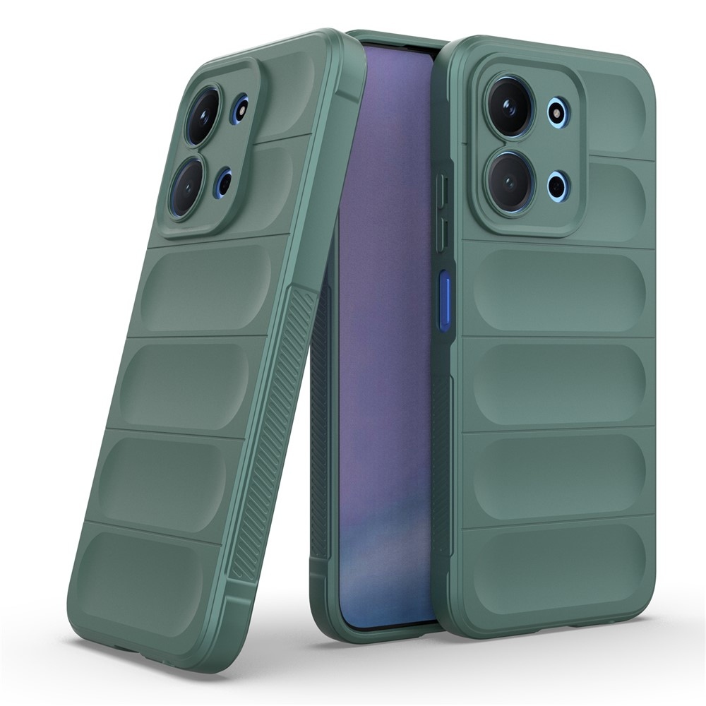 Rugg odolný gelový obal na Xiaomi Redmi 15C 4G (171mm)/Poco C85 4G (171mm) - zelený
