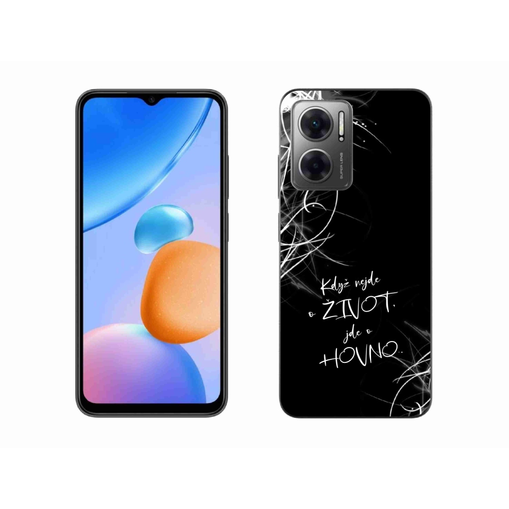 Gelový kryt mmCase na Xiaomi Redmi 10 5G - vtipný text 16 černé pozadí