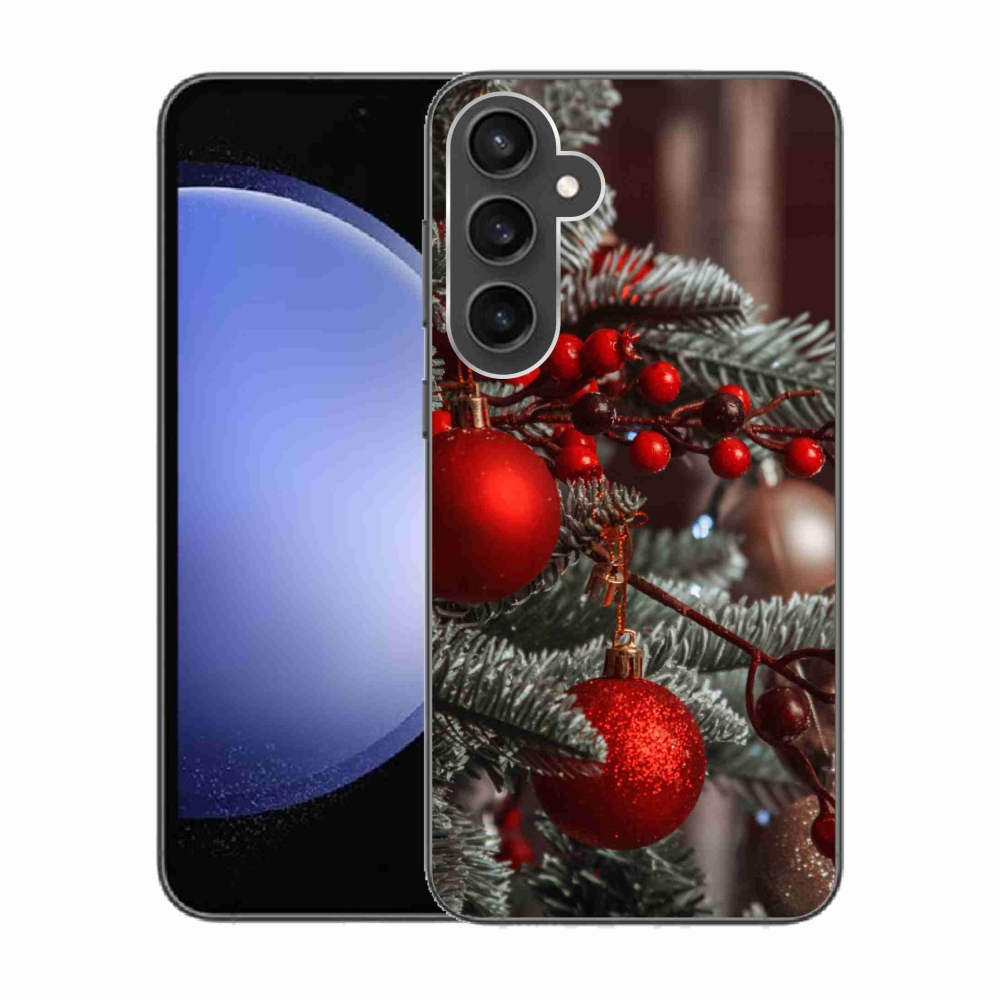 Gelový kryt mmCase na Samsung Galaxy S23 FE - vánoční ozdoby 2