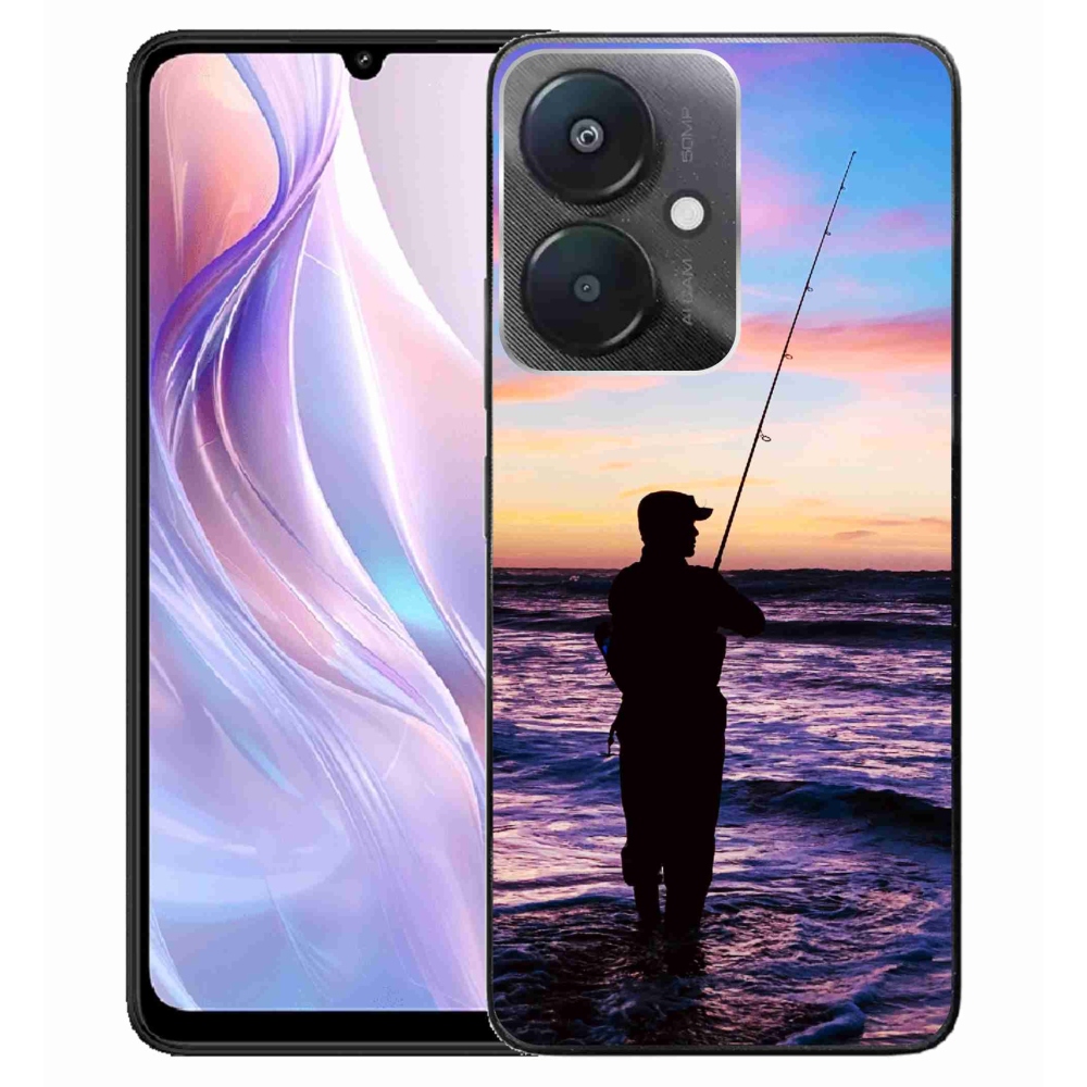 Gelový kryt mmCase na Xiaomi Redmi 13C 5G - rybaření 1