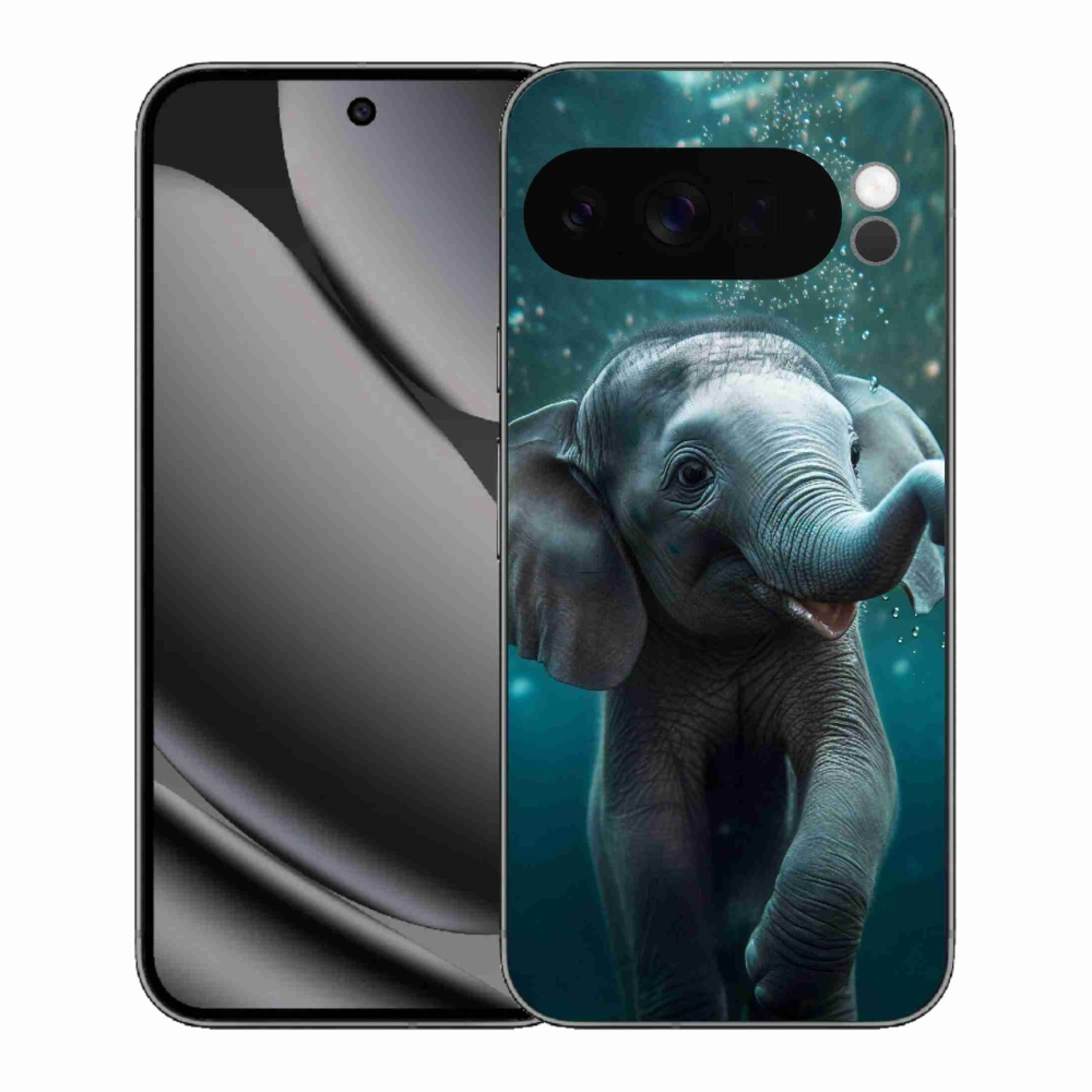 Gelový kryt mmCase na Google Pixel 10 Pro XL - slůně pod vodou