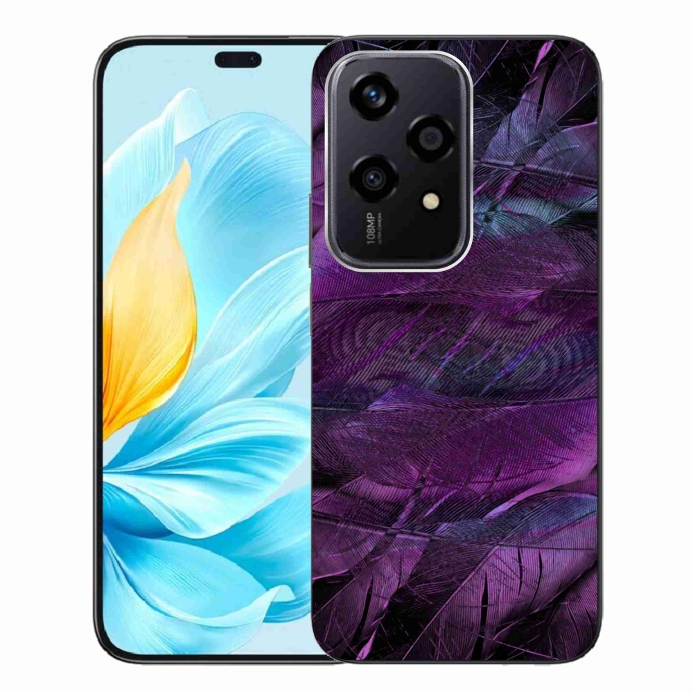 Gelový kryt mmCase na Honor 200 Lite 5G - fialová pírka