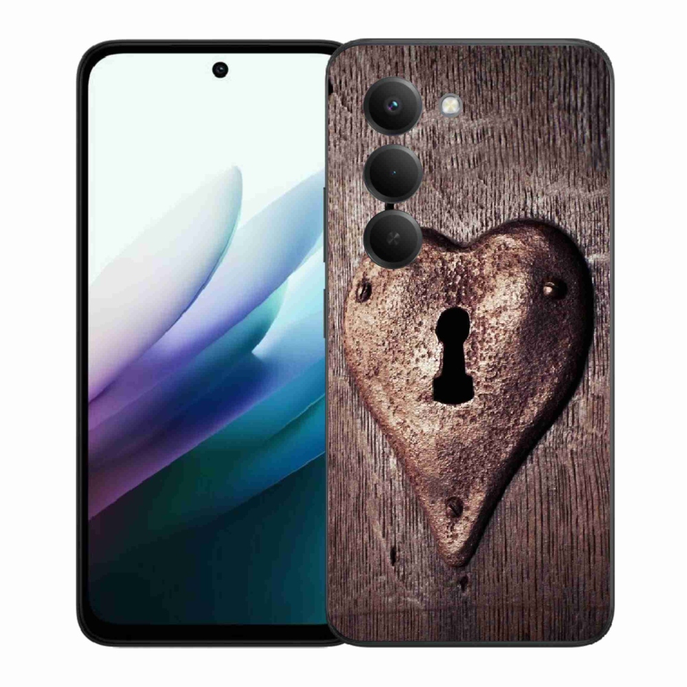 Gelový kryt mmCase na Xiaomi Redmi 15 4G/5G (171mm) - zámek ve tvaru srdce