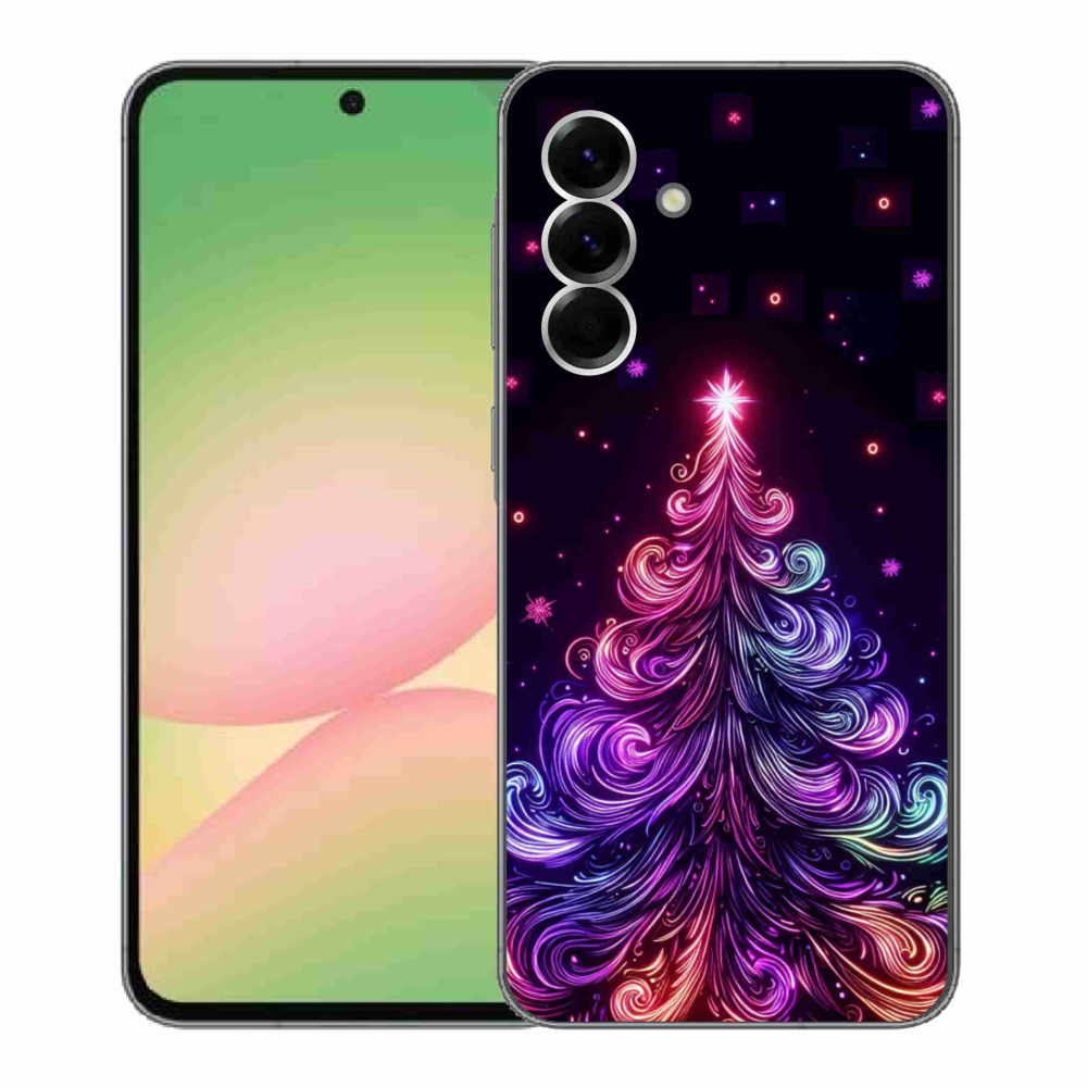 Gelový kryt mmCase na Samsung Galaxy A56 5G - neonový vánoční stromek 1