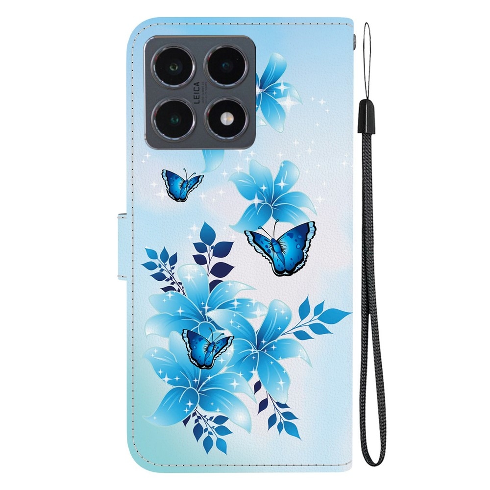 Versatile knížkové pouzdro na Xiaomi 15T - modří motýli