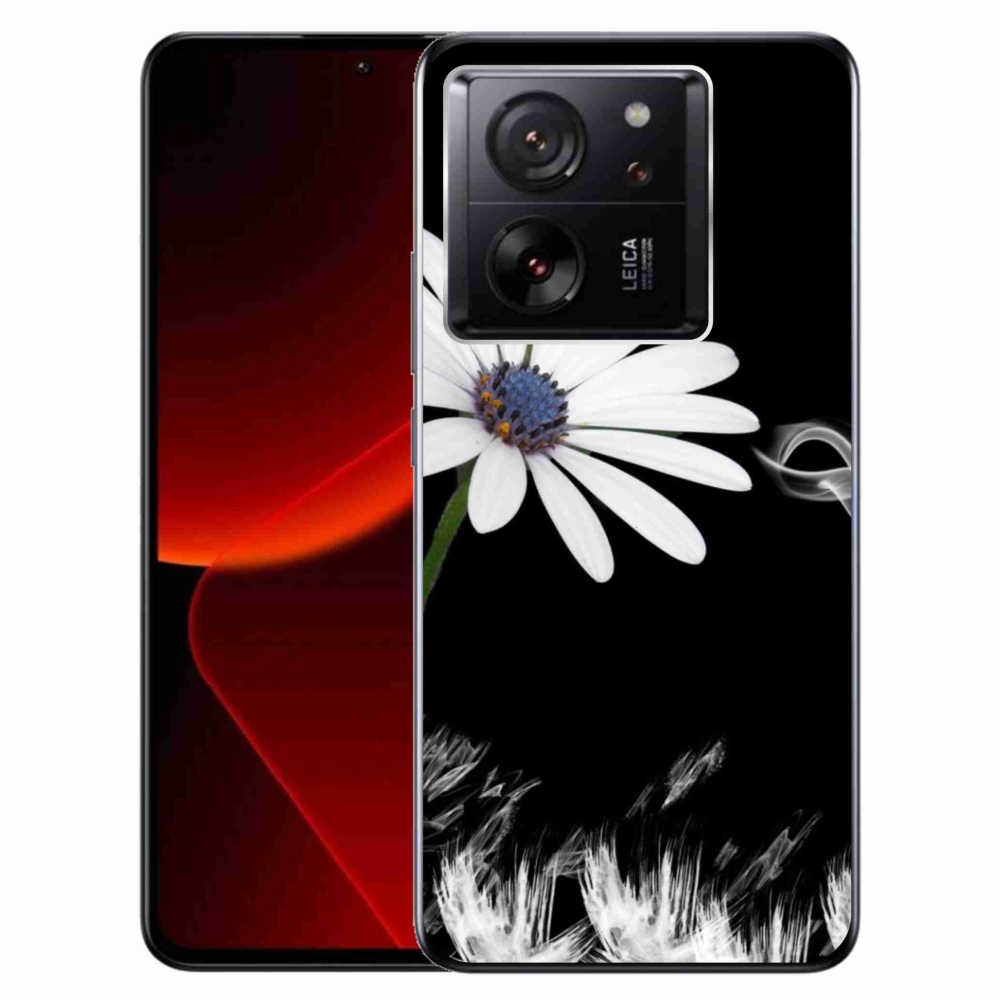 Gelový kryt mmCase na Xiaomi 13T/13T Pro - bílá květina