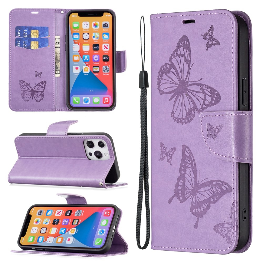Butterfly knížkové pouzdro na Xiaomi Redmi Note 13 Pro 4G/Poco M6 Pro - světlefialové