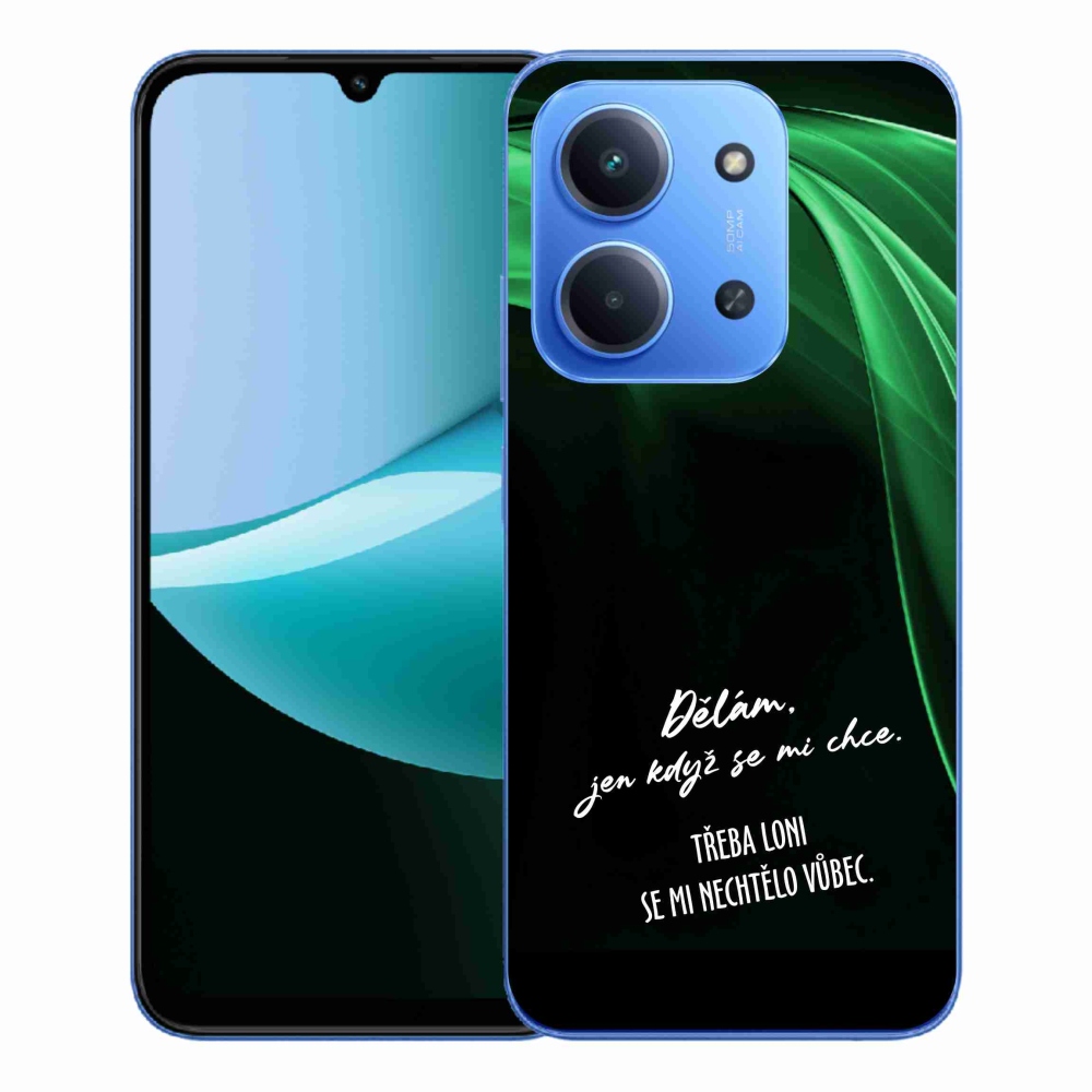 Gelový kryt mmCase na Xiaomi Redmi 15C 4G/5G (173mm) - vtipný text 12 černé pozadí