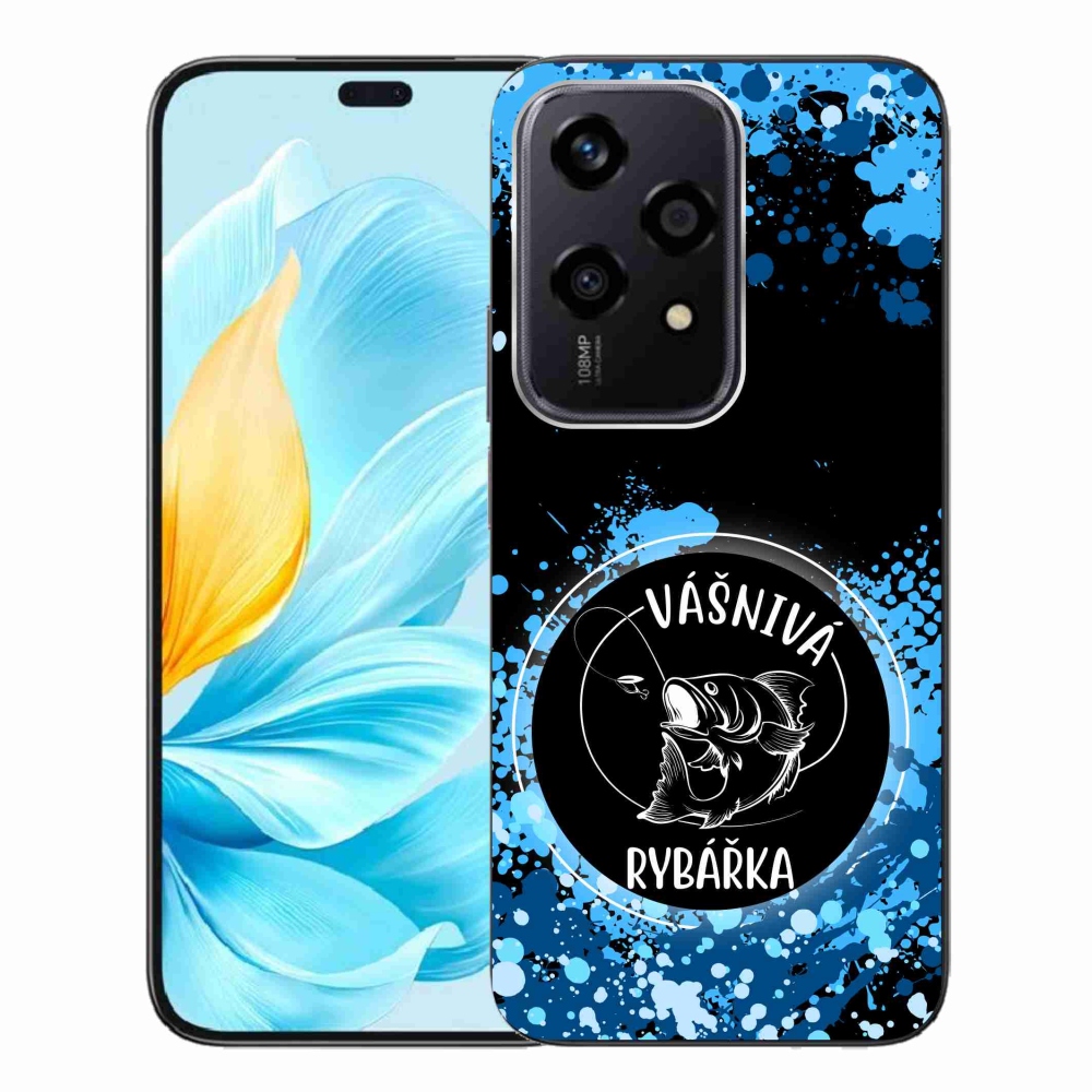 Gelový kryt mmCase na Honor 200 Lite 5G - vášnivá rybářka černé pozadí